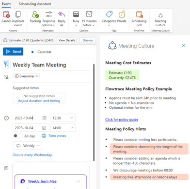 Meeting Cost for Outlook Add In